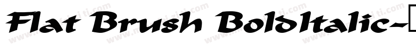 Flat Brush BoldItalic字体转换
